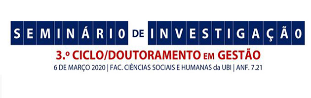 Seminário de Investigação do 3º Ciclo em Gestão